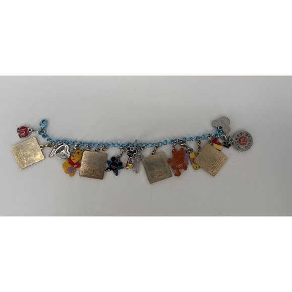 Disney Characters 16 Charm Bracelet Winnie Pooh Mickey Tigger Eeyore - Picture 6 of 13